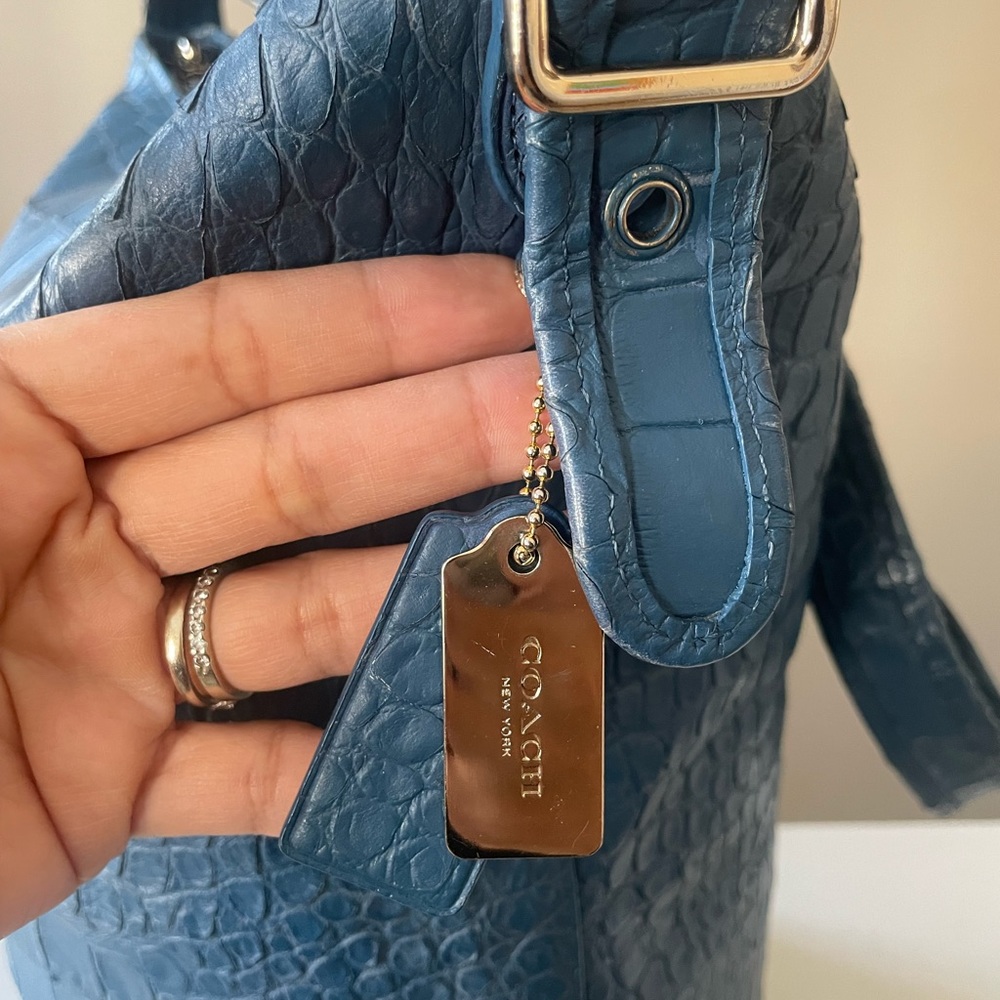 VINTAGE RARE COACH CROC EMBOSSED BUCKET LARGE BAG - Picture 5 of 12